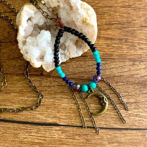 Handmade Boho Hippie Moon Magic Layering Necklace